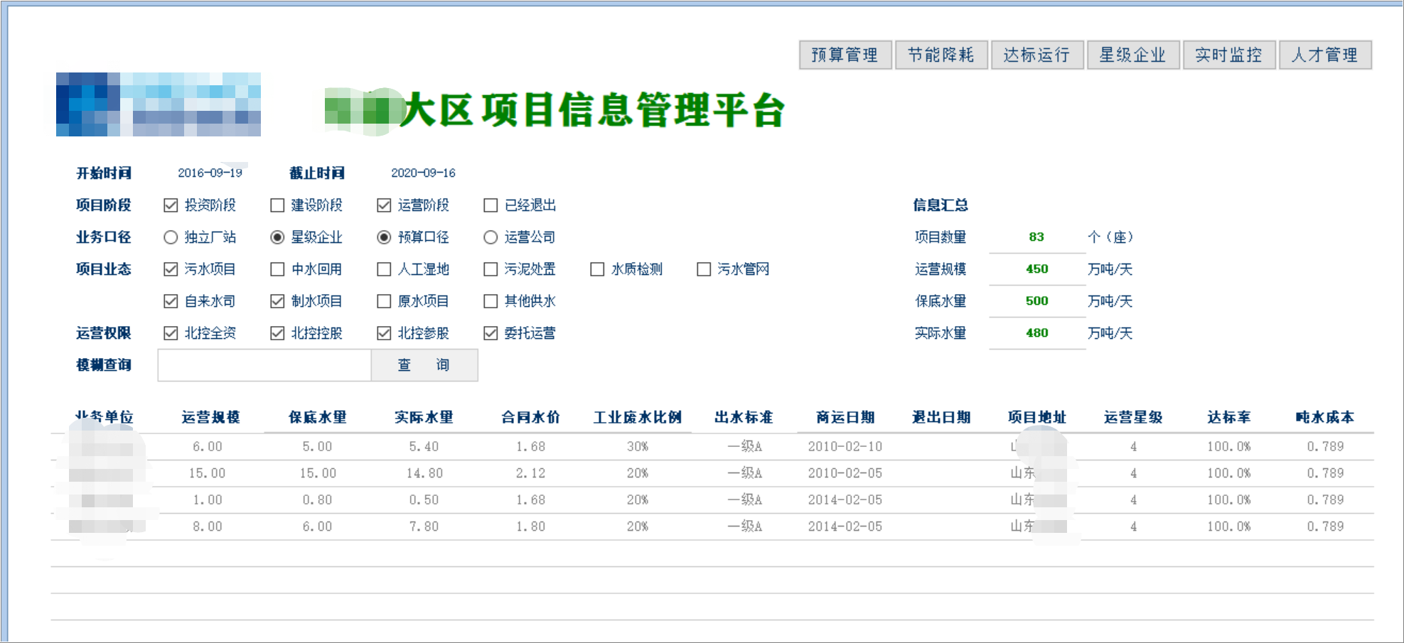 水务信息管理系统